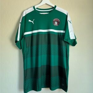 Puma Dark Green and White Men's Jersey